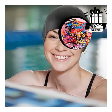 CASCO RYBIU MG-ED06 PRADTICO + REGALO LIGAS PEINAR NEGRO