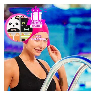 CUBRECABELLO RYBIU MG-SC-4603A ERGONOMICO NATACION + GIFT MINIAGENDA ROSADO