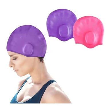 CASCO RYBIU MG-ED06 ELASTICO + BANDERITAS ADHESIVAS LILA - 3