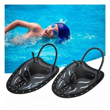 MANOPLA RYBIU W-200M AZUL NATACION ENTRENAMIENTO INTENSIVO EN NEGRO