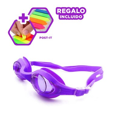 VISOR RYBIU MG-1600 VISOR UTIL NATACION + BANDERITAS ADHESIVAS MORADO