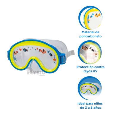 GAFAS RYBIU 55911NP IDEALES PEQUEÑOS DEL HOGAR + GIFT STICKERS AZUL