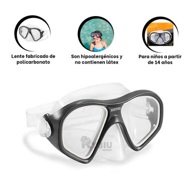 ANTEOJOS NATACION RYBIU 55977 PLAYA NEGRO + POST-IT ADHESIVOS