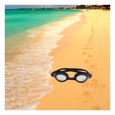 ANTEOJOS NATACIÓN RYBIU MG-1600 NADO NEGRO + REGALO LIGAS PEINAR