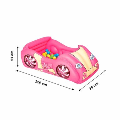 ALBERCA DE BOLAS 119X79X51 CM HINCHABLE INFANTIL COCHE DE CARRERA CASA Y+POST IT - 4