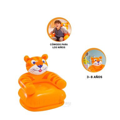 SILLON RYBIU 68556NP ESTILO MODERNO ANARANJADO + GIFT STICKERS