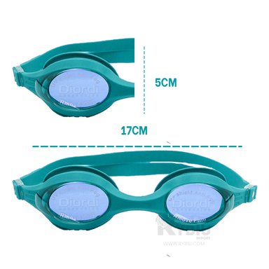 LENTES NATACIÓN RYBIU MG-1600 PRACTICA PISCINA CELESTE + PAPEL REGALO