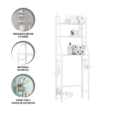 ESTANTERÍA RYBIU HO30746 BLANCO IDEAL + REGALO LIGAS PEINAR