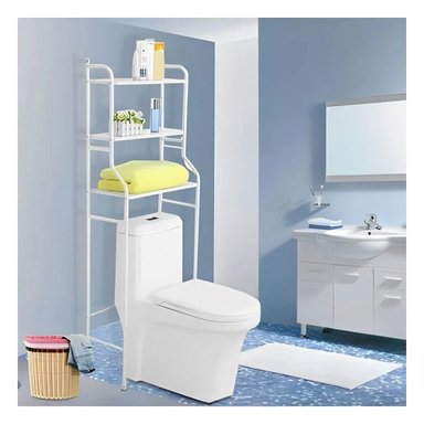 ESTANTE RYBIU HO30746 BLANCO BAÑO DISEÑO CUADRADO