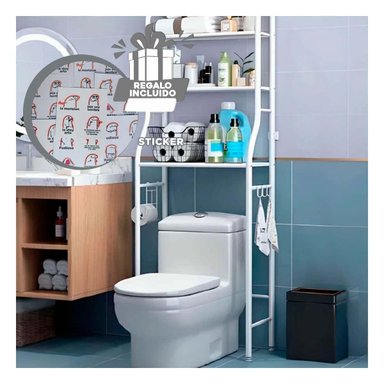 ESTANTE RYBIU HO30746 BLANCO MULTIUSOS Y DISEÑO CUADRADO + REGALO STICKERS