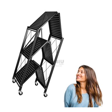 MUEBLE RYBIU HO30748 NEGRO PLEGABLE + REGALO LIGAS PEINAR - 4