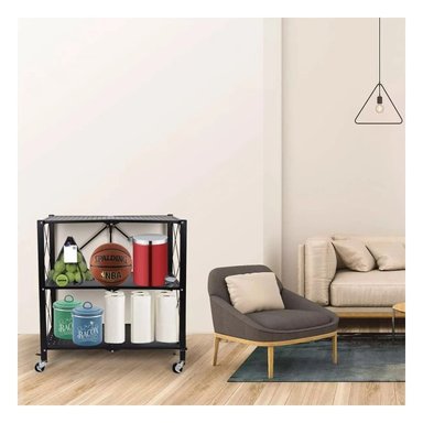MUEBLE RYBIU HO30748 NEGRO RESISTENTE Y PLEGABLE + LIGAS REGALO