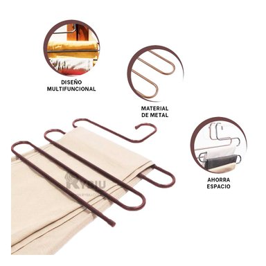 PERCHERO PARA ROPA EN COLOR MARRON
 Y+PAPEL DE REGALO