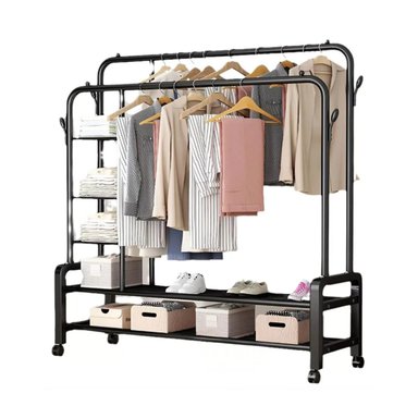 ESTANTE RYBIU HO32617 COLGADOR DIVISIONES 2N INFERIORES NEGRO