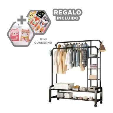 ESTANTE RYBIU HO32617 2N INFERIORES NEGRO + REGALO AGENDITA