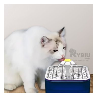 BEBEDERO SILENCIOSO CUADRADO EN AZUL Y+PAPEL DE REGALO