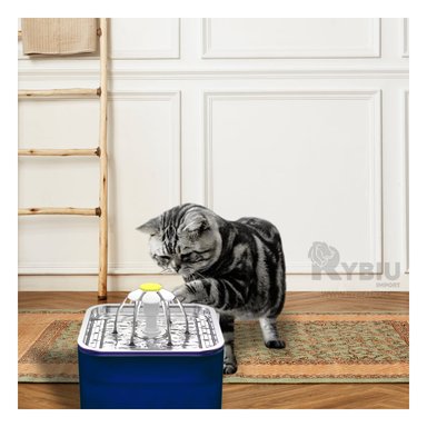 BEBEDERO INTELIGENTE DE ACERO EN AZUL Y+REGALO STICKERS