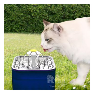 BEBEDERO DE INTERIOR CUADRADO EN AZUL Y+PAPEL DE REGALO