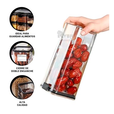 CONTENEDOR PRACTICO DE 6 TRANSPARENTE Y+ENVOLTORIO DE REGALO