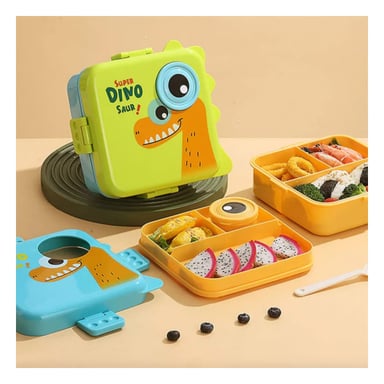 LONCHERA CON DIBUJO DE DINO 1600ML VERDE Y+REGALO AGENDITA - 3