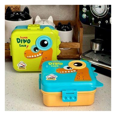 PACK9 TAPER CON DISEÑO DINOSAURIO 1600ML VERDE