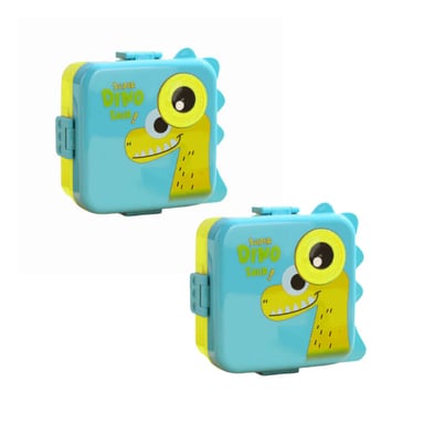 PACK2 TAPER DISEÑO DINOSAURIO 1600ML CELES Y+REGALO AGENDITA - 2