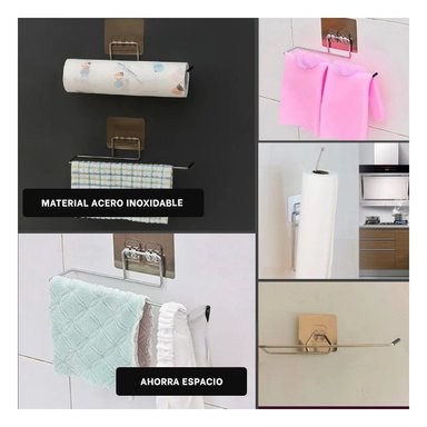 SOPORTE DE PAPEL HIGIENICO ACERO Y+REGALO AGENDITA