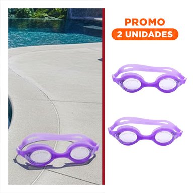 PACK2 IMPLEMENTO DE NATACION UNISEX COLOR MORADO PARA PISCINA Y PLAYA PERU