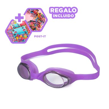 PACK2 GAFAS PROTECTORAS PARA BUCEO MORADO Y+LIGAS DE REGALO