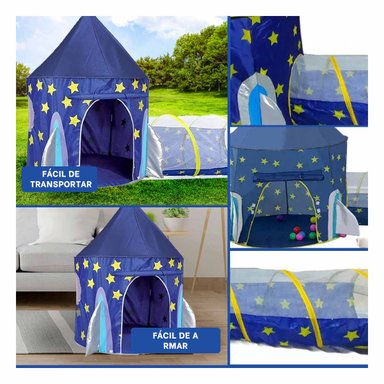 PACK2 JUEGO DE CARPAS LIVIANO EN AZUL Y+BANDERITAS ADHESIVAS - 4