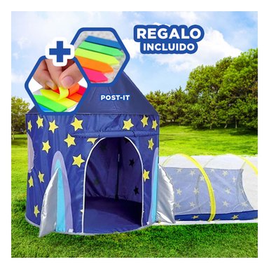 PACK5 JUEGO DE CARPAS LIVIANO EN AZUL Y+BANDERITAS ADHESIVAS - 1