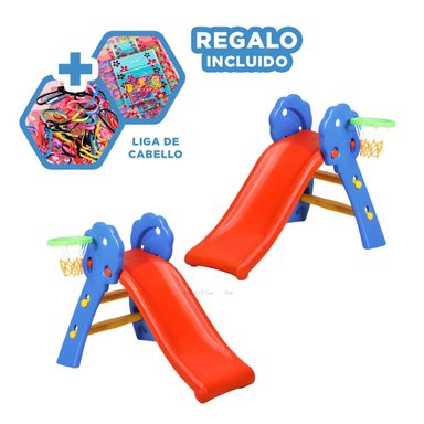 PACK2 TOBOGAN FACIL DE DESARMAR MULTICOLOR Y+LIGAS DE REGALO - 1