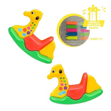 PACK2 JIRAFA MECEDORA ADORABLE Y+BANDERITAS ADHESIVAS