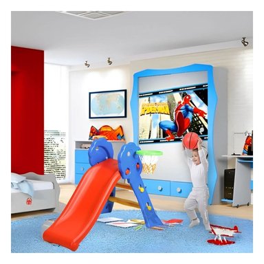 PACK2 ESTRUCTURA DE JUEGO 120CMX60CMX74CM CON RESBALADERA PARA DIVERSION Y+REGALO STICKER - 5