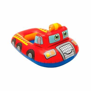 PACK2 INFLABLE CARRO PARA NIÑO CON FORMA DE VEHICULO BOMBERO ROJO Y+REGALO STICKER - 2