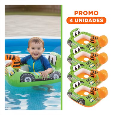 PACK4 INFLABLE RESISTENTE DE EXCAVADORA DE NIÑOS PARA PISCINA EXTERIOR Y+REGALO STICKER