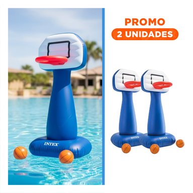 PACK2 BASKET JUEGO HINCHABLE PARA NINOS PORTATIL MULTIJUGADOR PATIO PRACTICO CASA