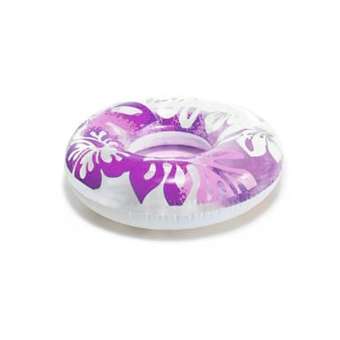 PACK2 ARO FLOTANTE MORADO DE 91 CM CON DETALLES FLORALES PARA PISCINA Y+REGALO STICKER - 2
