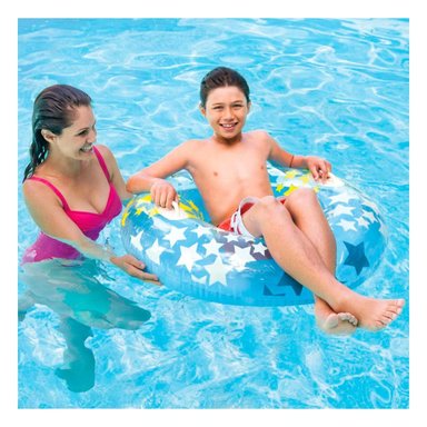 PACK3 FLOTADOR CON ASA EN ESTRELLA PARA NIÑOS CELESTE - 1