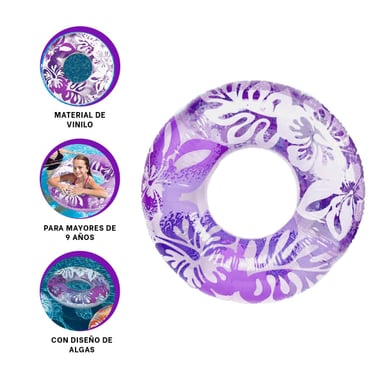 PACK4 FLOTADOR LIGERO EN COLOR MORADO Y+BANDERITAS ADHESIVAS - 3