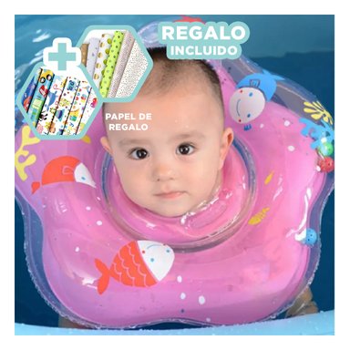 PACK9 FLOTADOR INFLABLE EN TONO ROSADO Y+PAPEL DE REGALO - 1