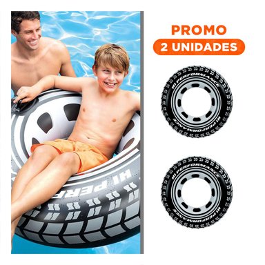 PACK2 FLOTADOR CIRCULAR CON FORMA DE LLANTA DE 91 CM PARA PISCINA EN HOGAR
