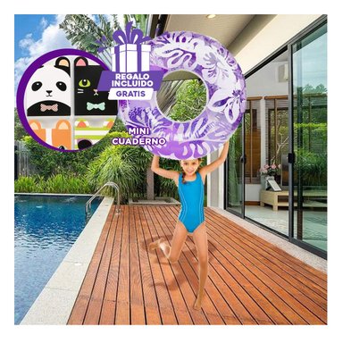 PACK5 FLOTADOR COMODO PARA PISCINA MORADO Y+REGALO AGENDITA - 1