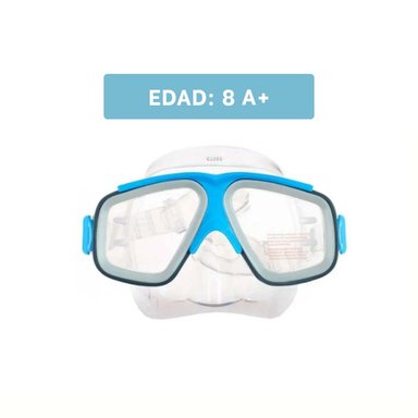 PACK4 VISOR DE NATACION CELESTE PARA NINOS CON LENTES CLARAS Y DISEÑO ADAPTABLE Y+PAPEL REGALO - 4