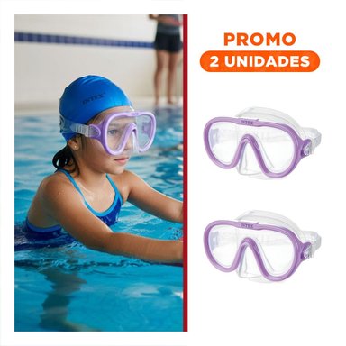 PACK2 LENTES DE NATACION LILA PARA JUEGOS ACUATICOS Y ACTIVIDADES RECREATIVAS