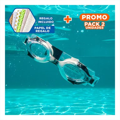 PACK2 VISOR ACUATICO NEGRO Y BLANCO PARA NINOS USO EN AGUA Y+PAPEL REGALO