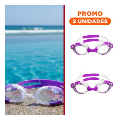 PACK2 VISOR DE AGUA MORADO Y BLANCO PARA NINOS PARA NATACION
