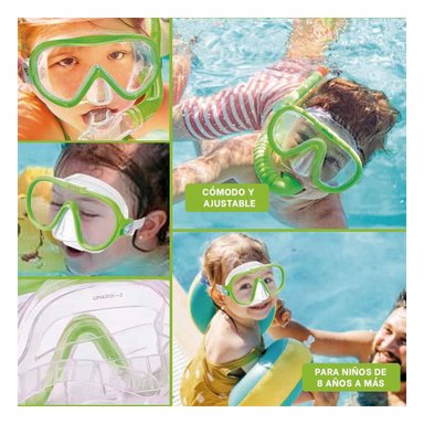 PACK6 LENTES ACUATICOS VERDE PRACTICOS Y AJUSTABLES PARA JUEGOS EN PISCINA Y+PAPEL REGALO - 3