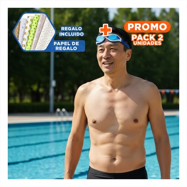 PACK2 GAFAS INFANTILES CELESTE Y BLANCO PARA NATACION Y+PAPEL REGALO