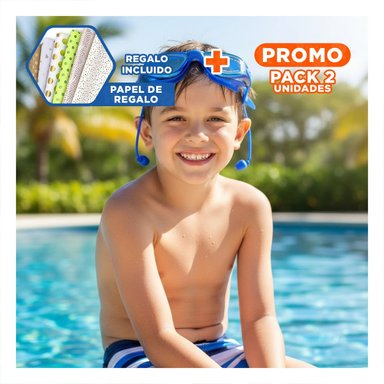 PACK2 GAFAS INFANTILES DE BUCEO PARA PISCINA Y ACTIVIDADES ACUATICAS Y+PAPEL REGALO